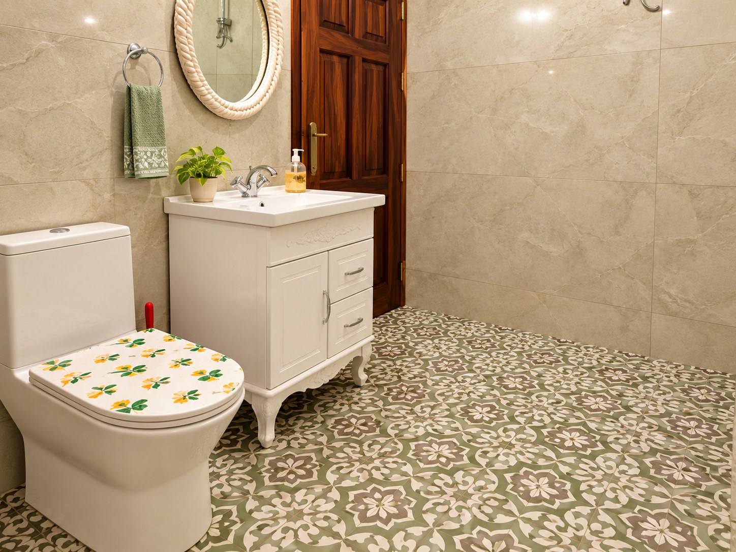 Tiled bathroom