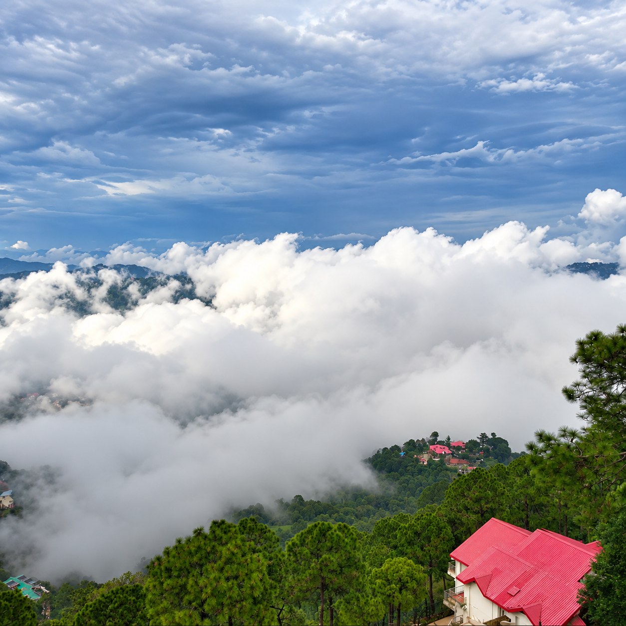 Clouds below the valley